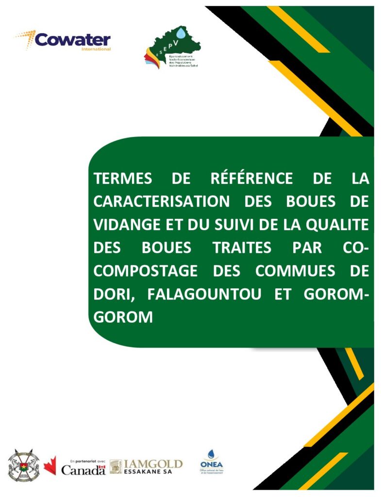 thumbnail of Termes de référence de la caractérisation des BV et du suivi de la qualité des boues traitées